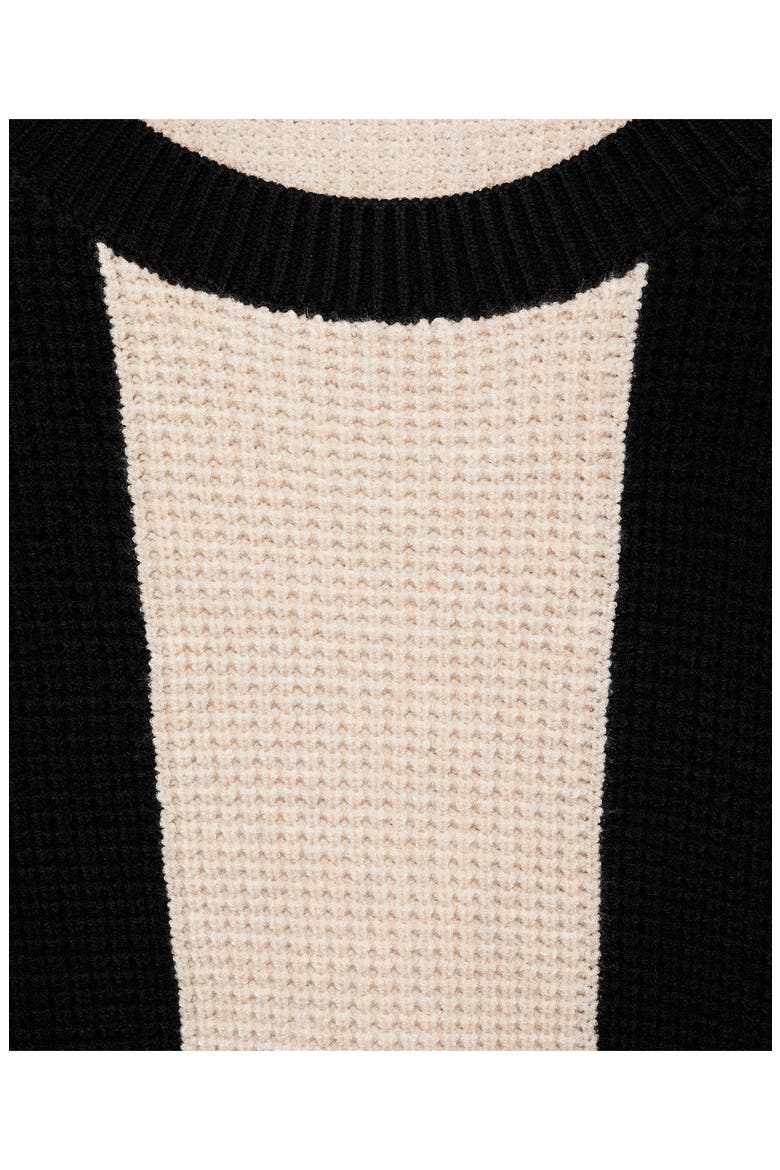 Pitera Stripe Crewneck Sweater, Alternate, color, BLACK