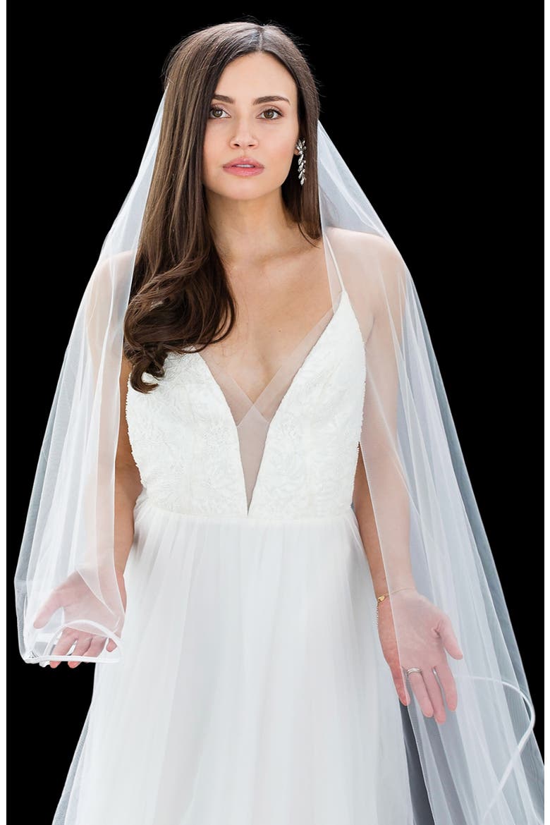 Tamar Cathedral Veil, Alternate, color, IVORY