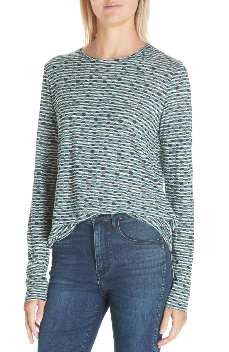 Proenza Schouler Tie Dye Print Tissue Jersey Tee, Alternate, color, 