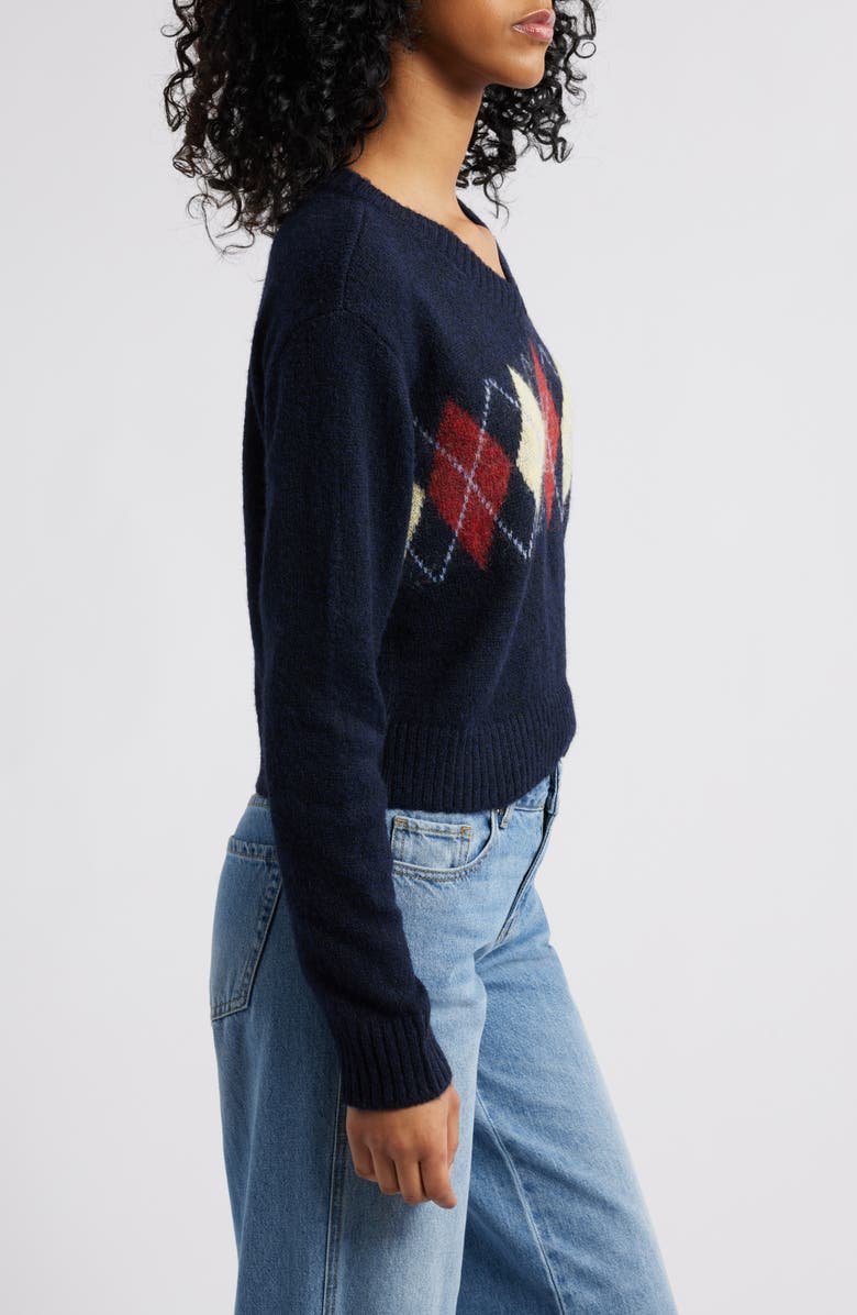 Iets Frans Argyl Boxy Sweater, Alternate, color,