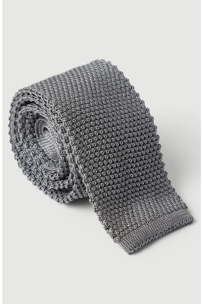 Knit necktie, Alternate, color, Grey