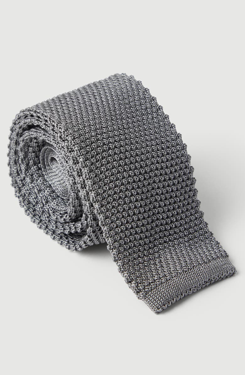 Brunello Cucinelli Knit necktie, Alternate, color, Grey
