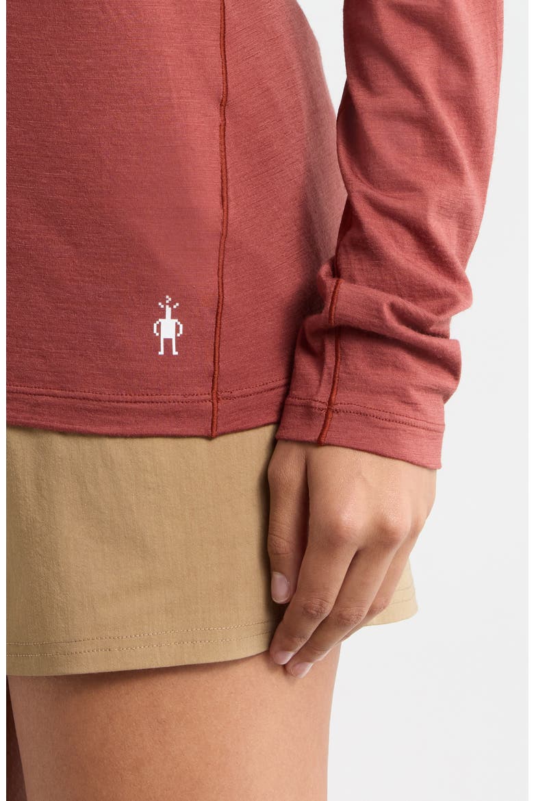 Classic All Season Merino Wool Base Layer Long Sleeve T-Shirt, Alternate, color, BURNT SIENNA