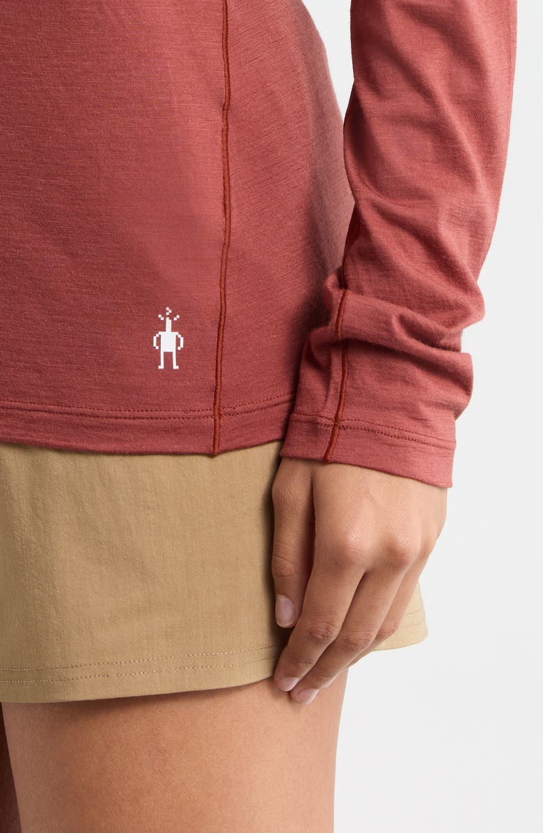 Smartwool Classic All Season Merino Wool Base Layer Long Sleeve T-Shirt, Alternate, color, Burnt Sienna
