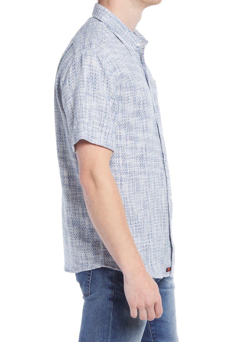 Freshwater Short Sleeve Button-Up Shirt, Alternate, color, BLUE MULTI