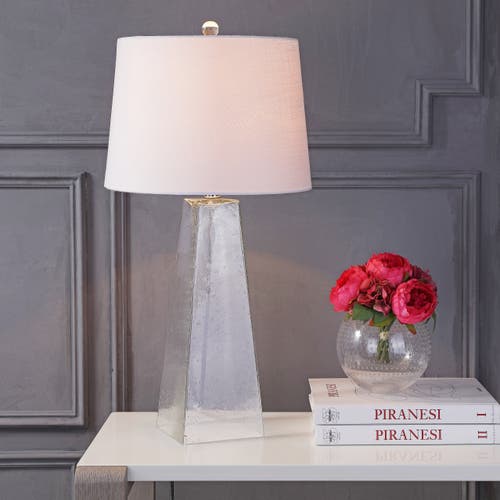 Jonathan Y Dylan 28.5" Glass Led Table Lamp, Clear In Clear