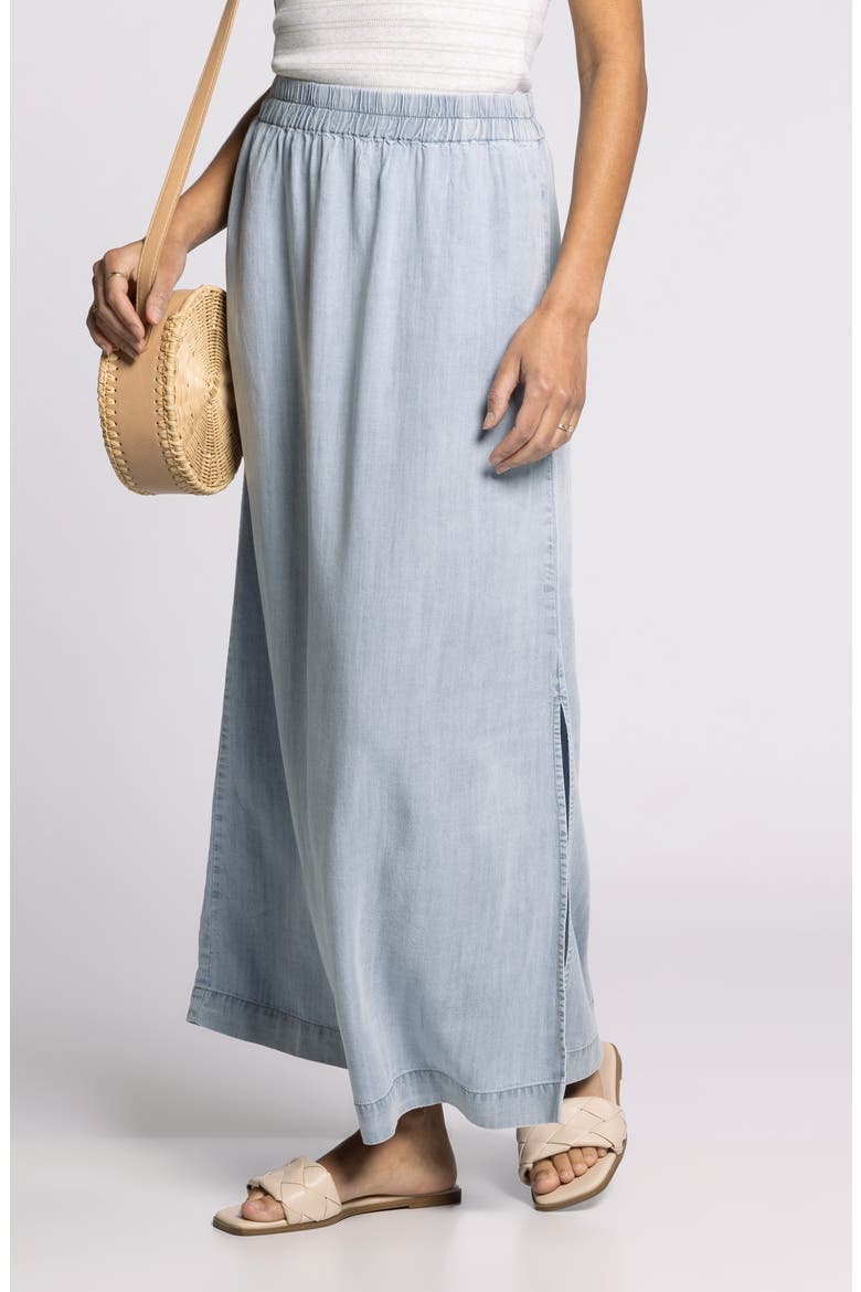 Briar Chambray Maxi Skirt, Alternate, color, CLAUDIA WASH