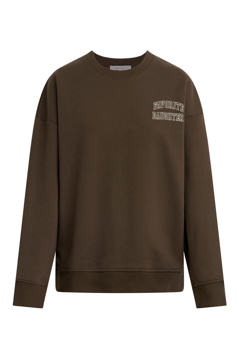 The Collegiate Chest Logo Sweatshirt, Main, color, COFFEE/ GARDENIA
