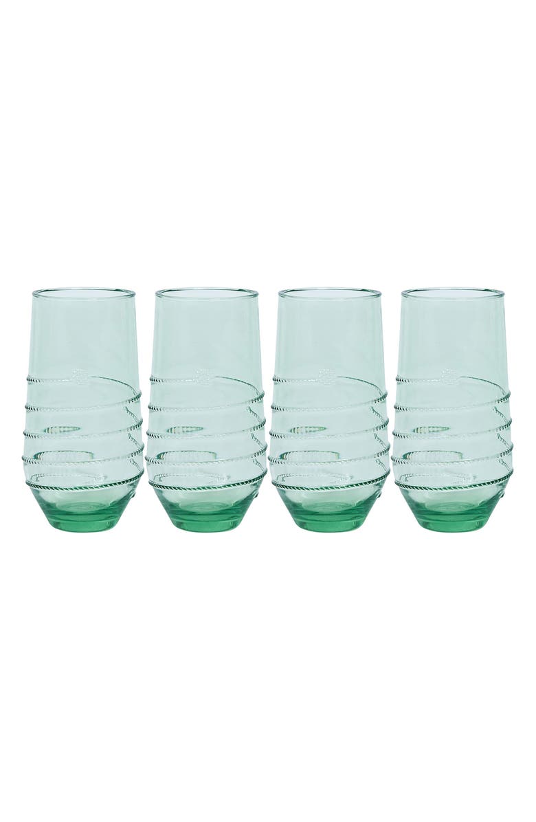 Juliska Amalia Set of 4 Acrylic Tumblers, Main, color, Seagrass