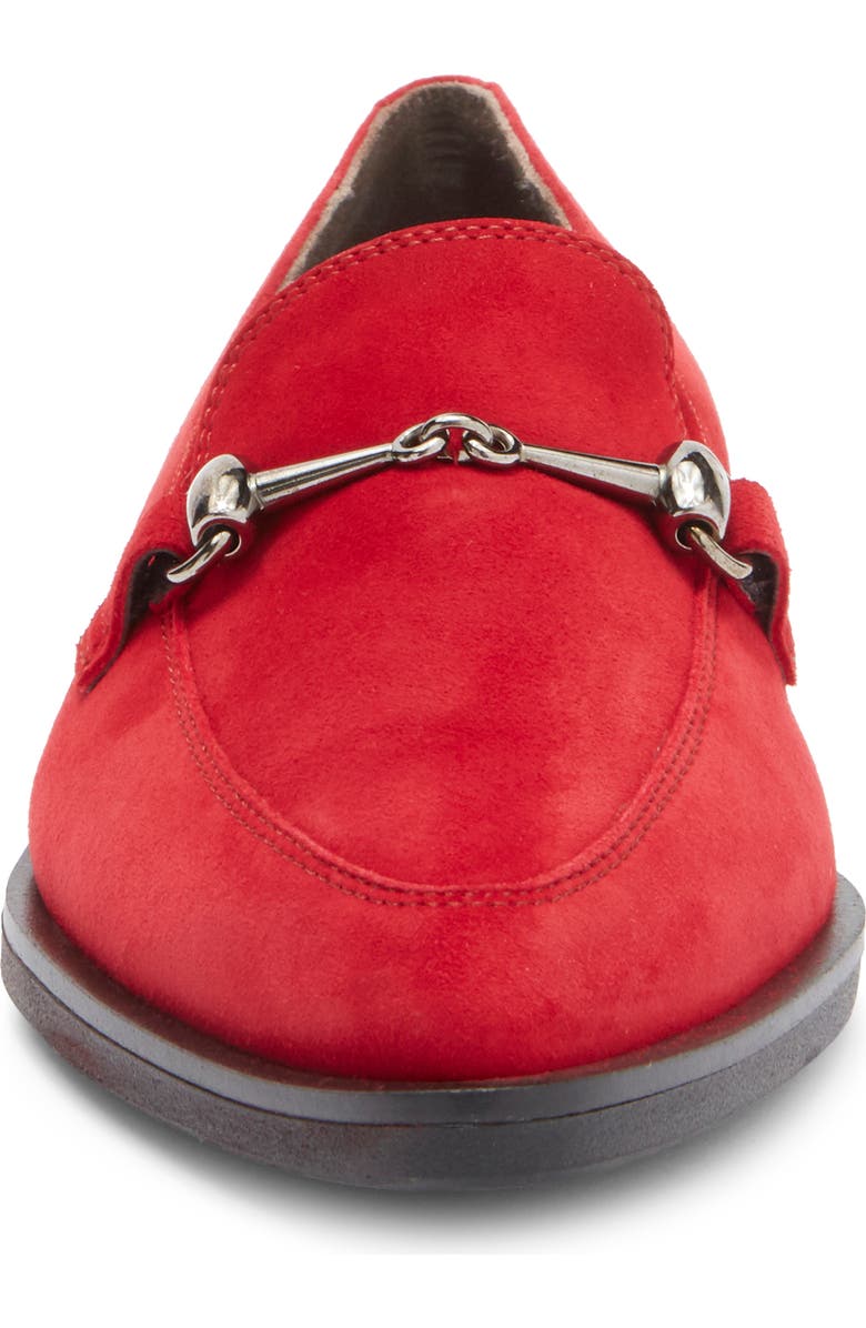 Paul Green Wexler Pointed Toe Bit Loafer, Alternate, color, Chili Suede