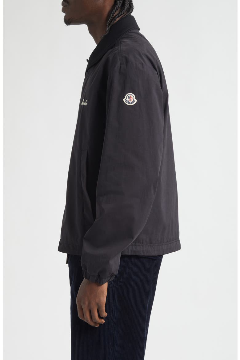 Arinell Logo Embroidered Shirt Jacket, Alternate, color, BLACK