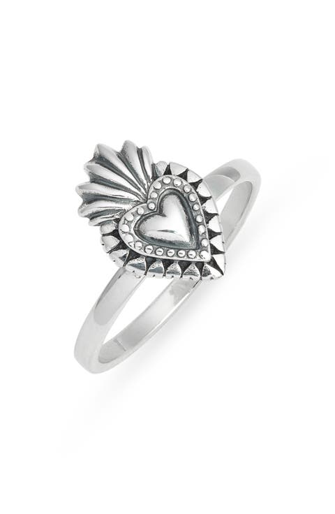 Milagros Flaming Heart Ring