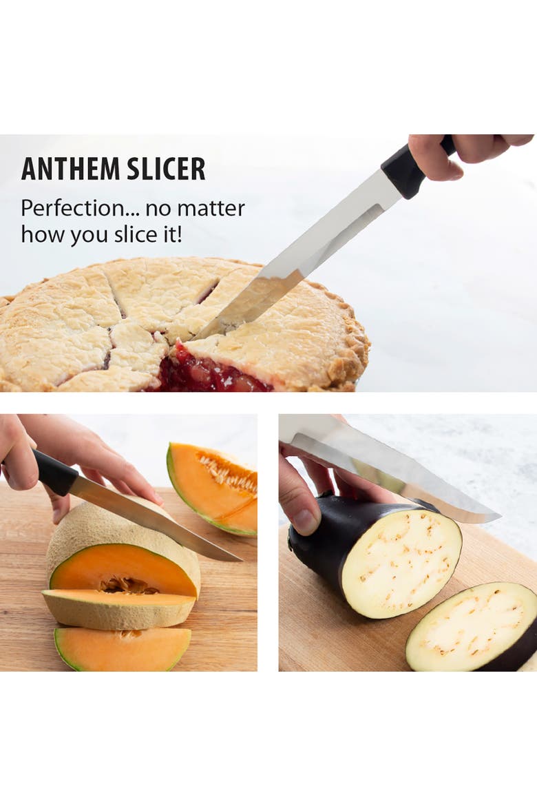 Cutlery 7-Inch Slicer Knife Anthem Wave Handle, Alternate, color, Black