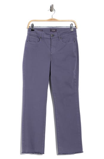 Nydj Marilyn Frayed Ankle Straight Leg Jeans In Purple