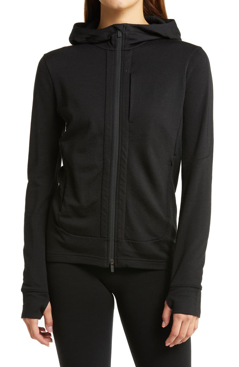 Icebreaker Quantum III Merino Wool Full Zip Hoodie, Alternate, color, 