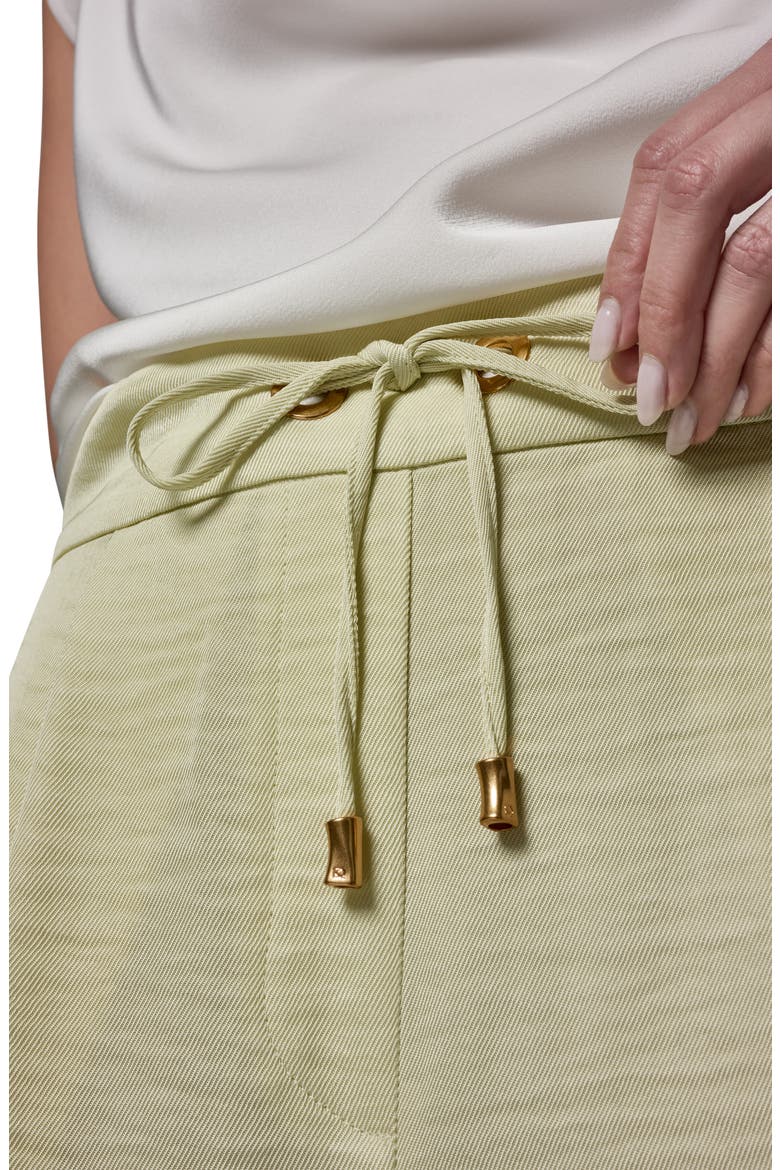 Crinkle Tie Waist Wide Leg Pants, Alternate, color, CITRUS