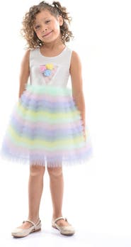 Mimi Tutu Ruffle Tiered Pom Dress