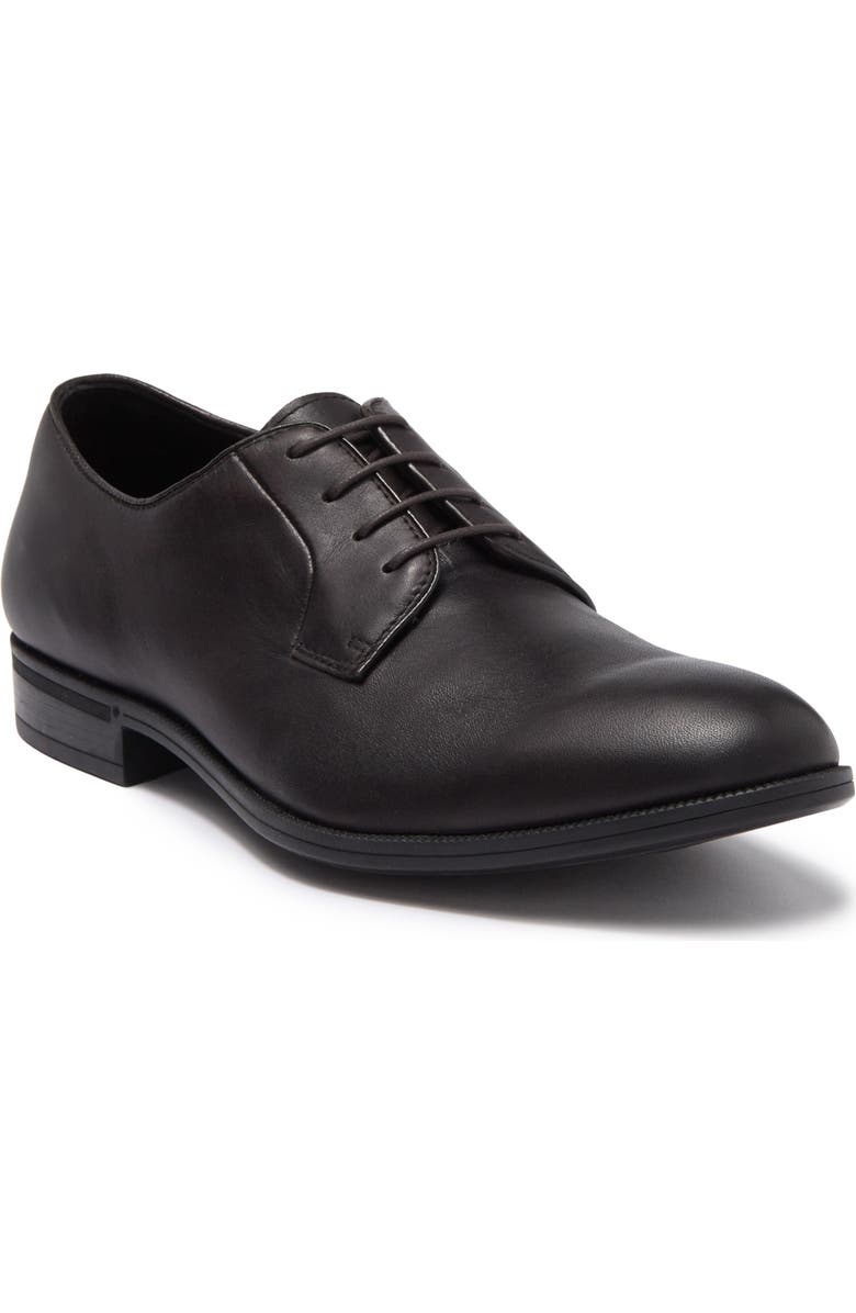 Gordon Rush Bailey Leather Plain Toe Derby, Main, color, Moka Leather