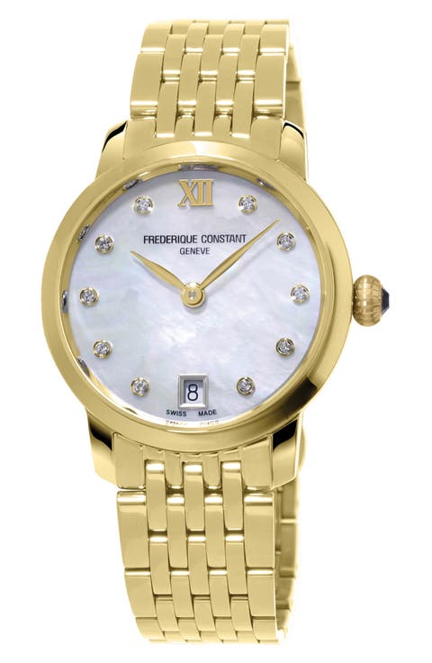 Classic Slimline Diamond Bracelet Watch, 30mm