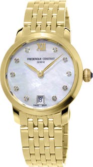 FREDERIQUE CONSTANT Classic Slimline Diamond Bracelet Watch, 30mm