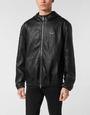 PHILIPP PLEIN Eco Leather Windbreaker Men