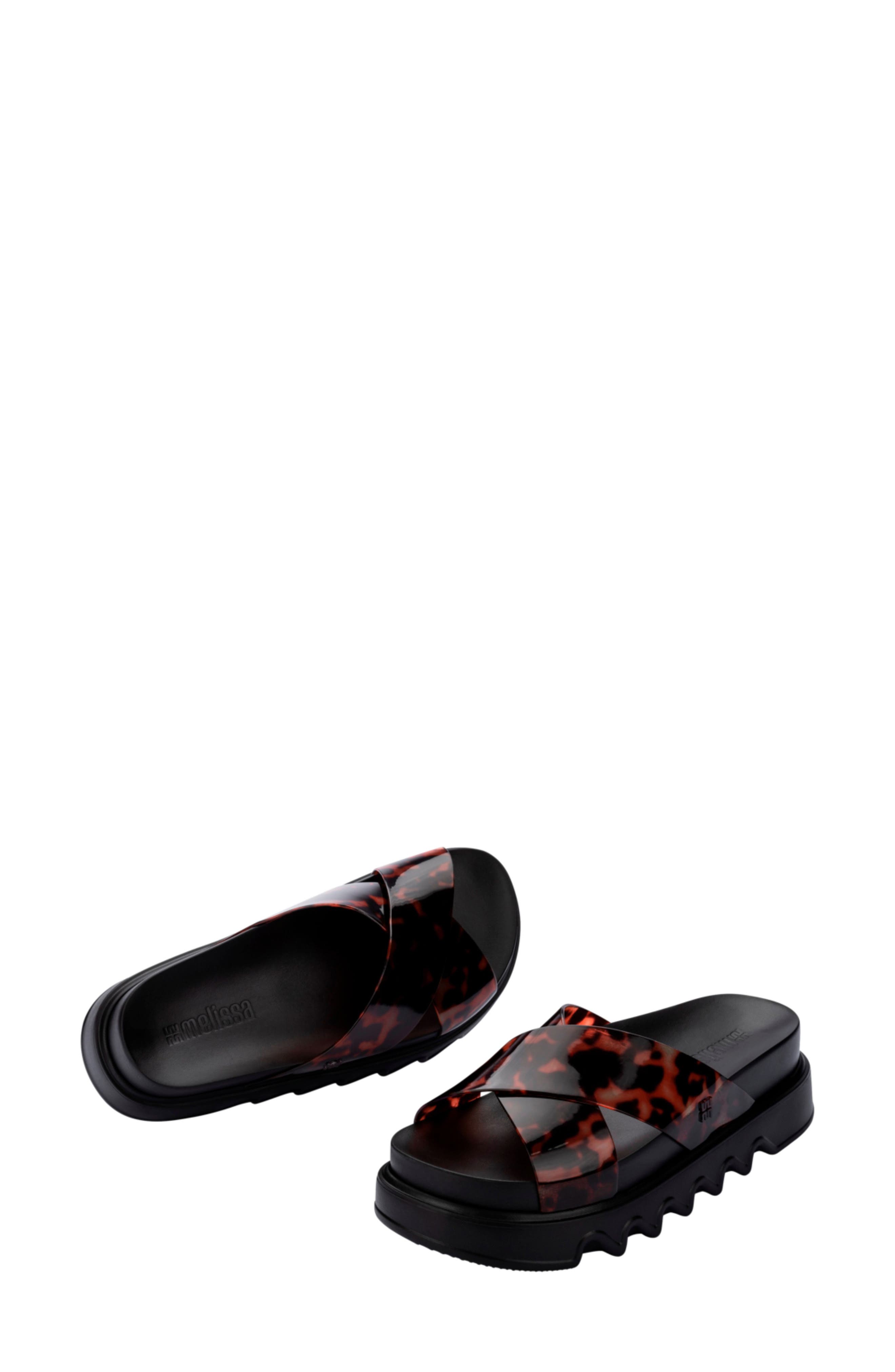 Cozy Cross Platform Slide Sandal, Alternate, color, BLACK/ TORTOISE