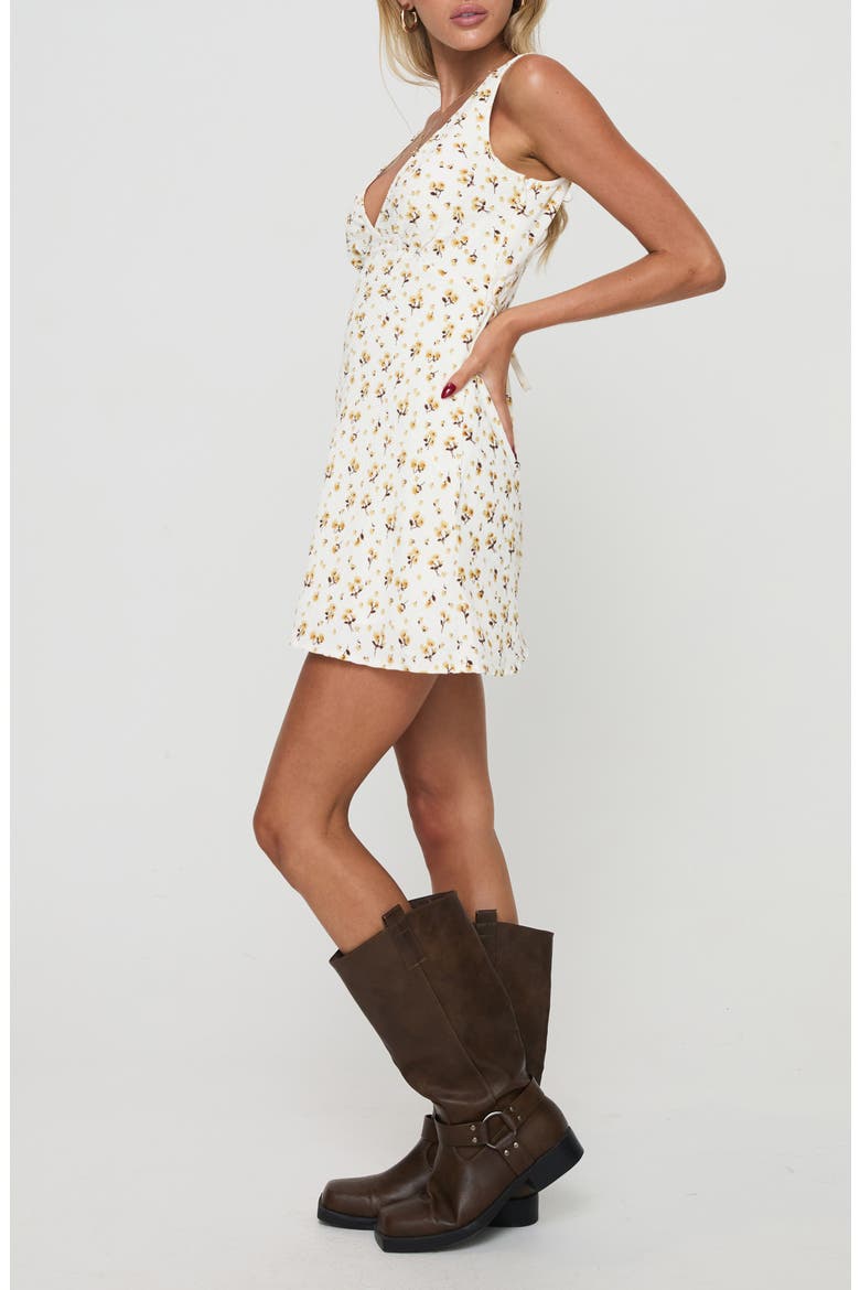 Nellie Floral Minidress, Alternate, color, YELLOW