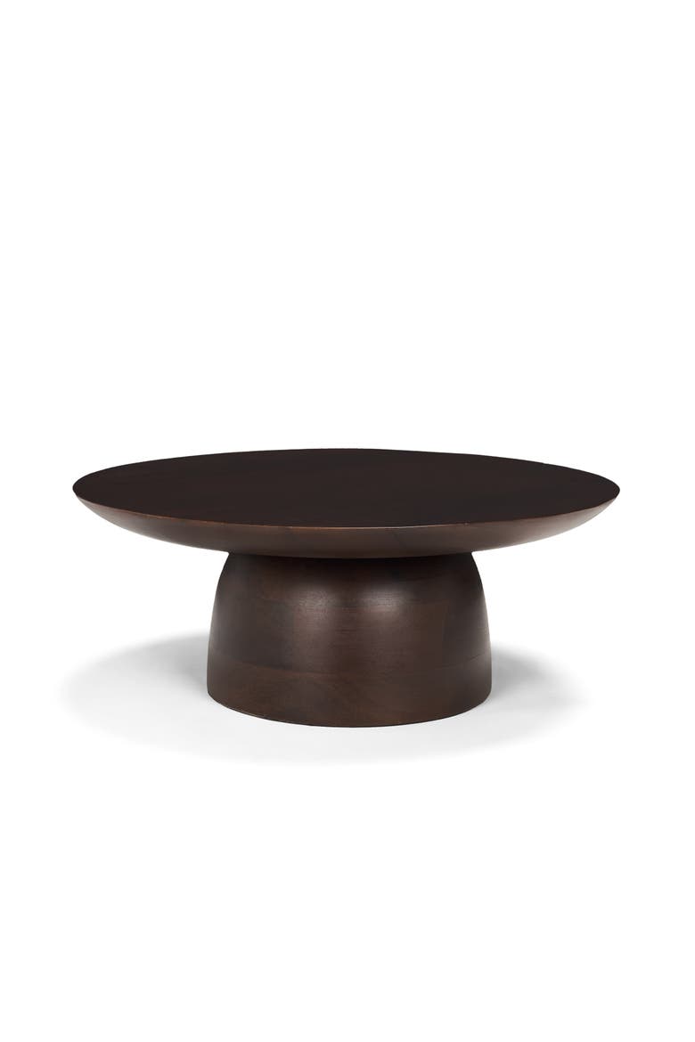 Sadira Solid Wood Round Riser, Alternate, color, Brown