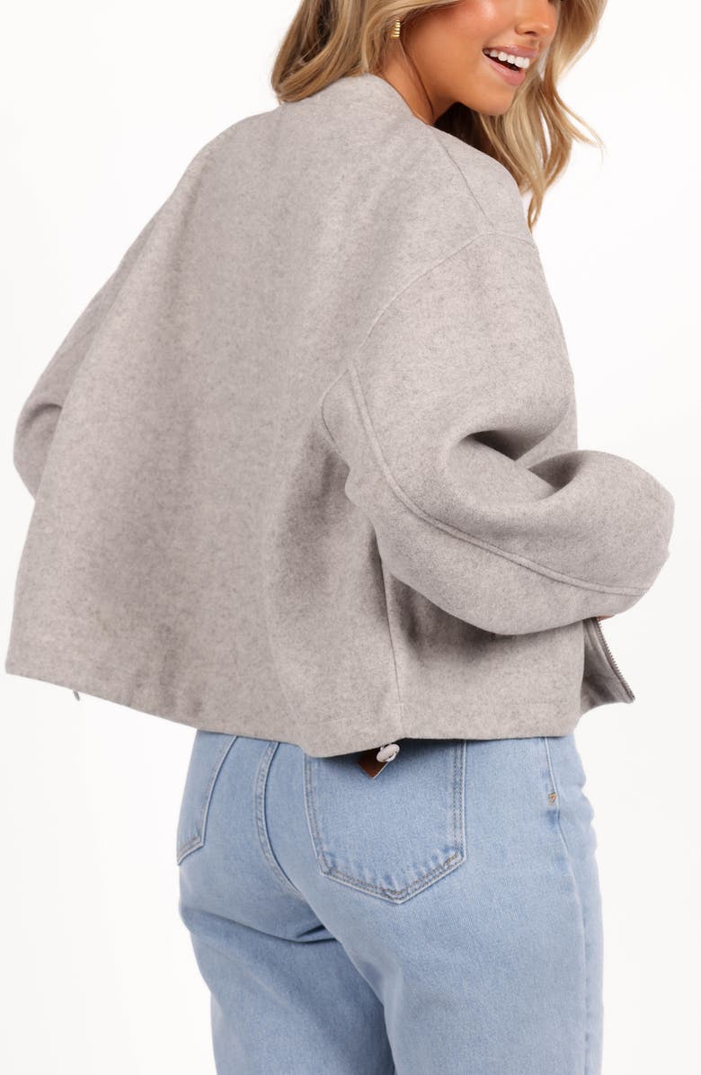 Petal & Pup Liv Zip-Up Knit Jacket, Alternate, color, Grey