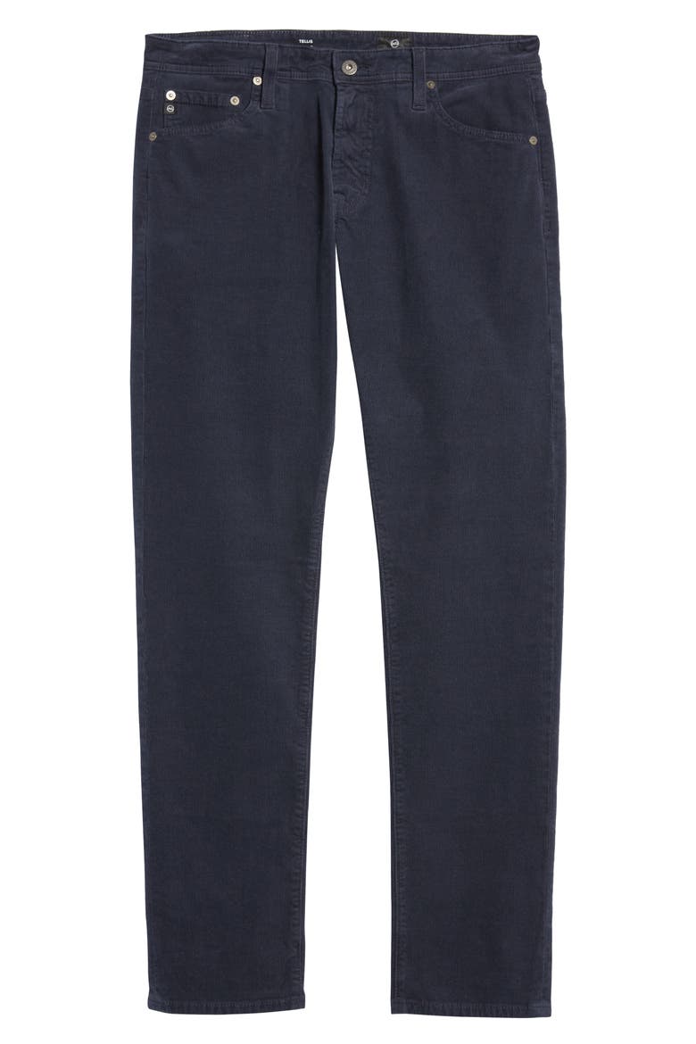 Tellis Slim Fit Corduroy Pants, Alternate, color, BLUE EXPRESS