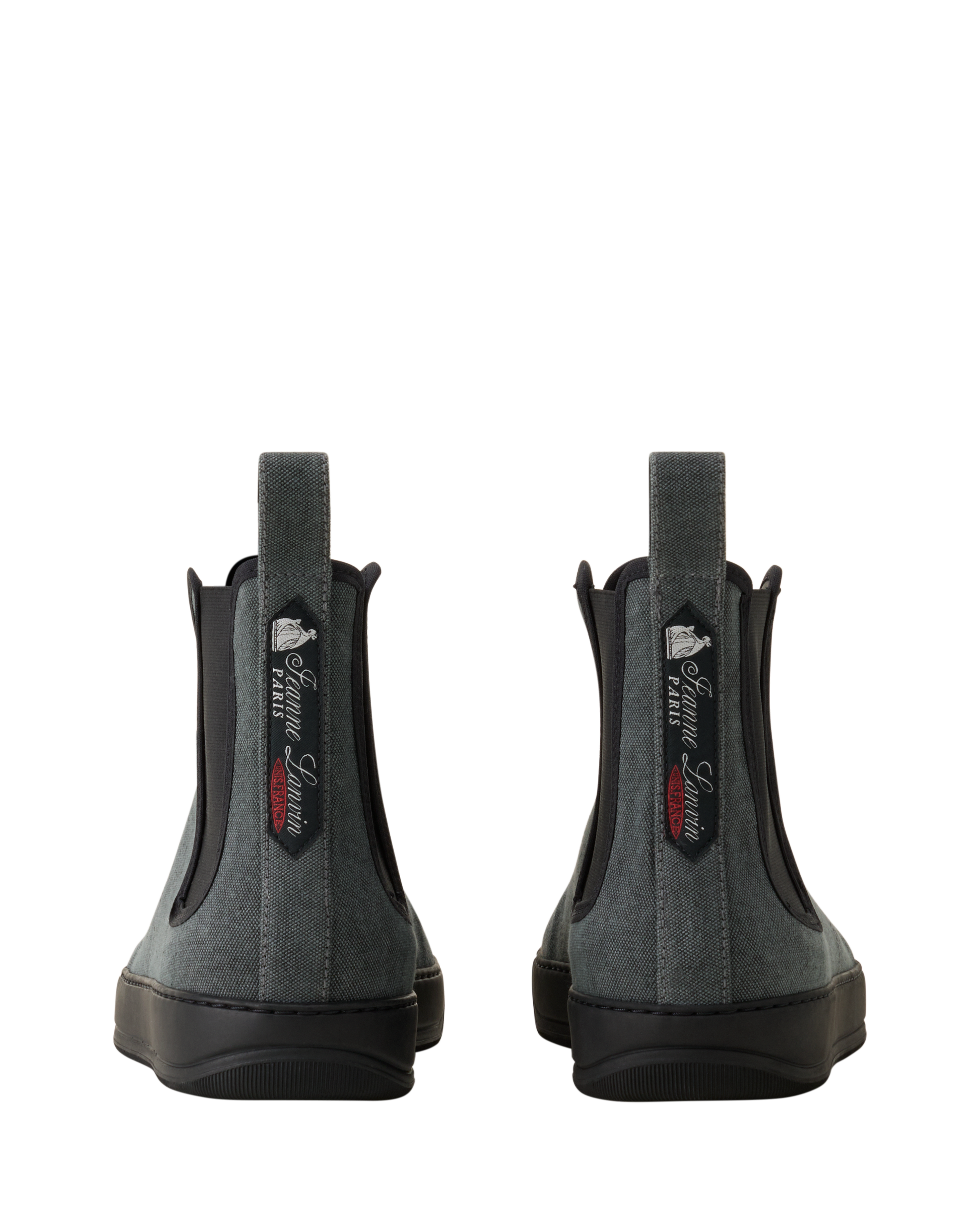 Lanvin Dbb1 High Top Canvas Sneakers, Alternate, color, Black/Anthracite