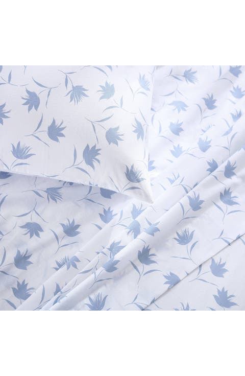 Floral Breeze 200 Thread Count Cotton Percale Sheet Set
