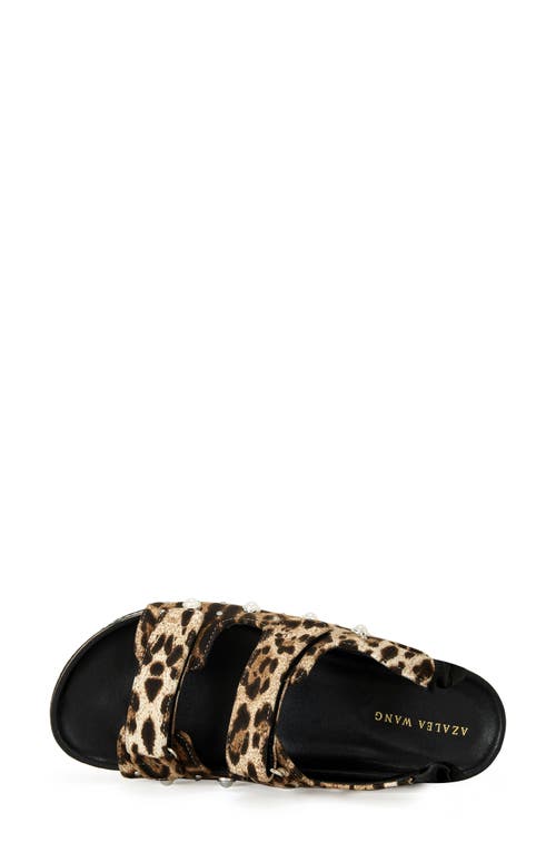 Azalea Wang Makley Ankle Wrap Platform Sandal In Brown