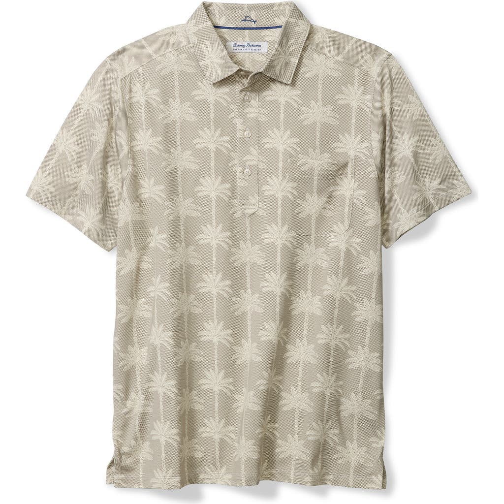Tommy Bahama San Lucio Palm Lane Print Islandzone® Polo In Chinchilla