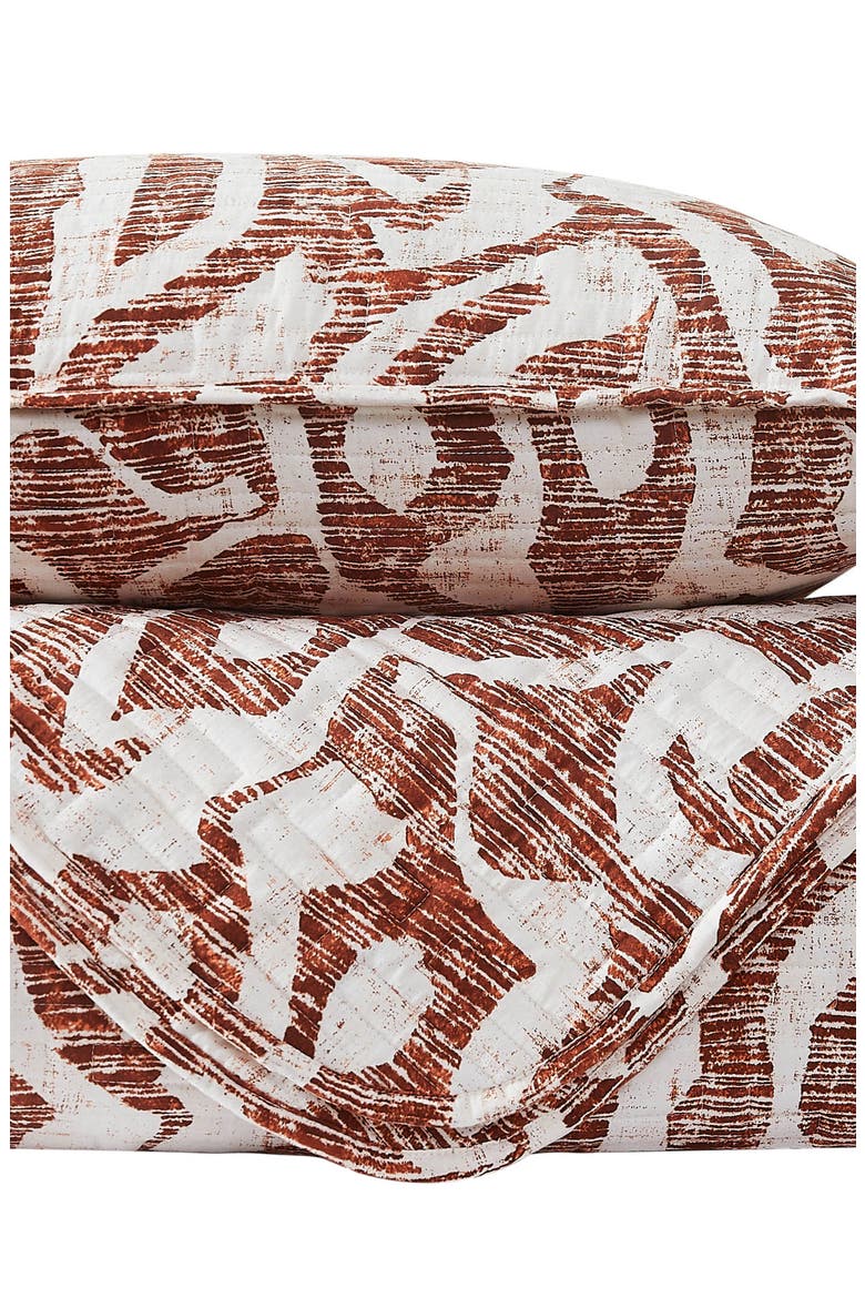 Khari Quilt & Sham Set, Alternate, color, RUST