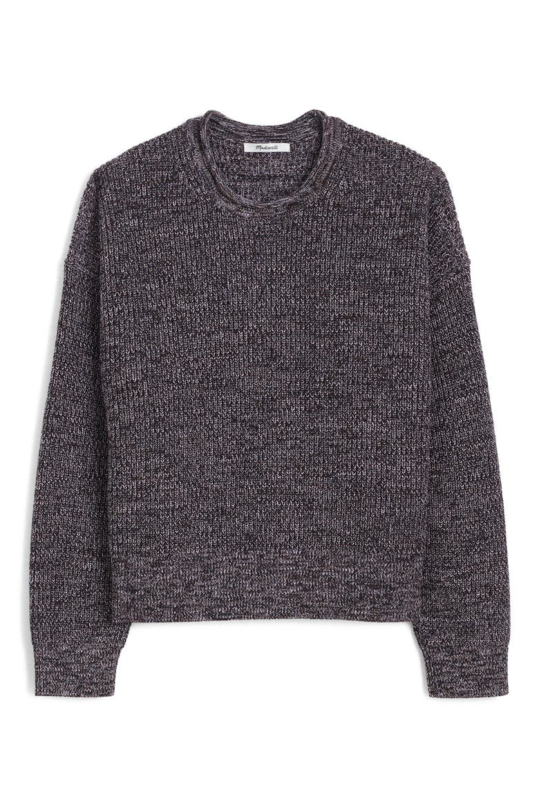 The Arden Sweater in 100% Cotton, Main, color, INDIGO AND CHICORY POP MARL