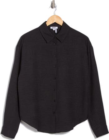 Oversize Twill Button-Up Shirt