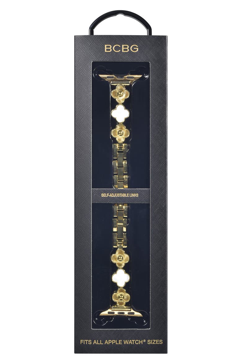 Tri Clover Link Bracelet Apple Watch® Watchband, Main, color, GOLD