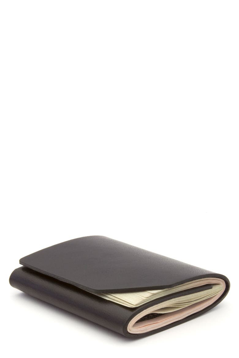 Cash Fold Wallet, Main, color, JET TOP STITCH