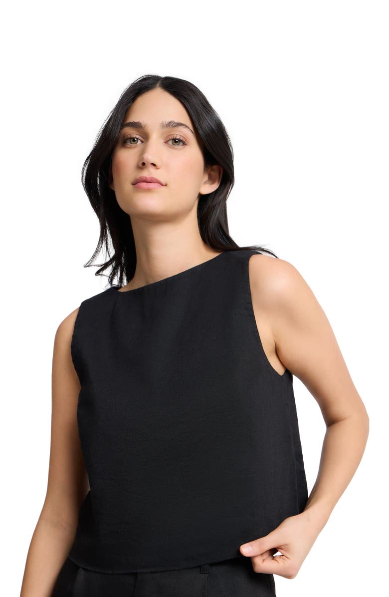 Onia Boatneck Shell Top, Alternate, color, Black