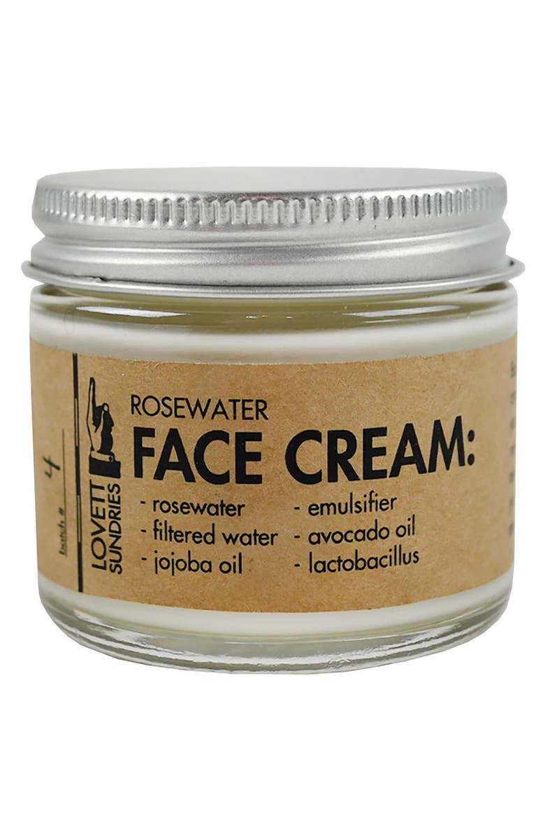 Lovett Sundries Package Free x Lovett Sundries Rosewater Face Cream, Main, color,