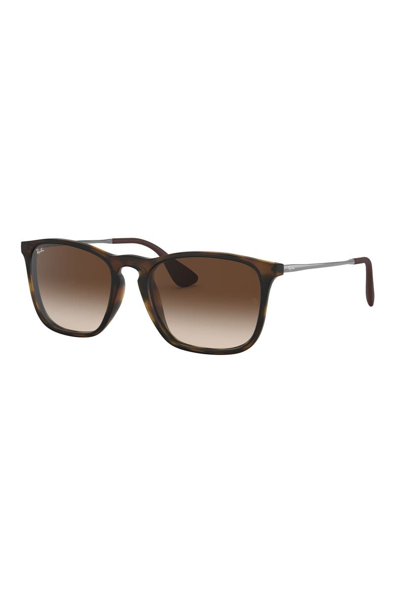 Chris 54mm Gradient Square Sunglasses, Alternate, color, BROWN