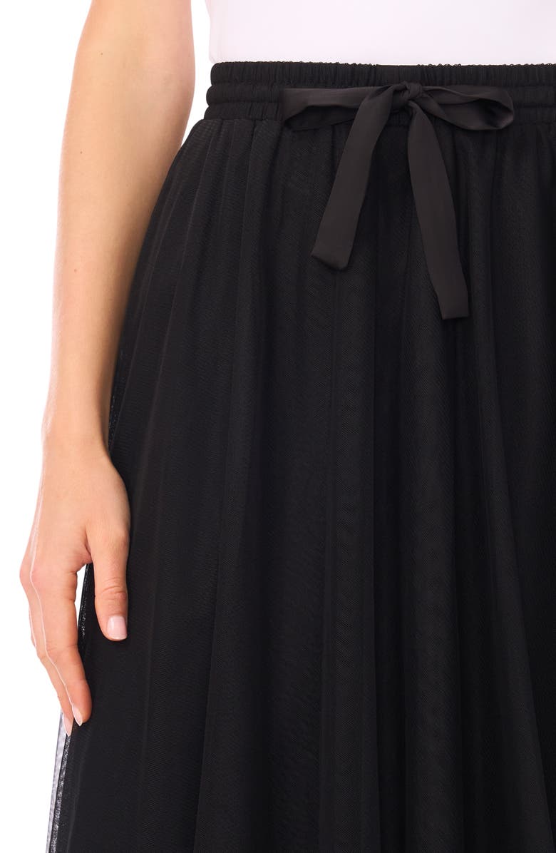 Halogen<sup>®</sup> Bow Tulle Midi Skirt, Alternate, color, Rich Black