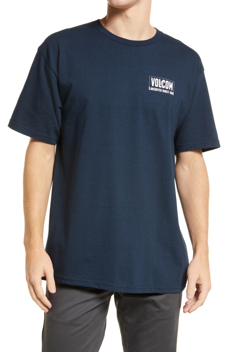 Volcom Men's Liberated '91 Cotton Graphic Tee, Main, color, 
