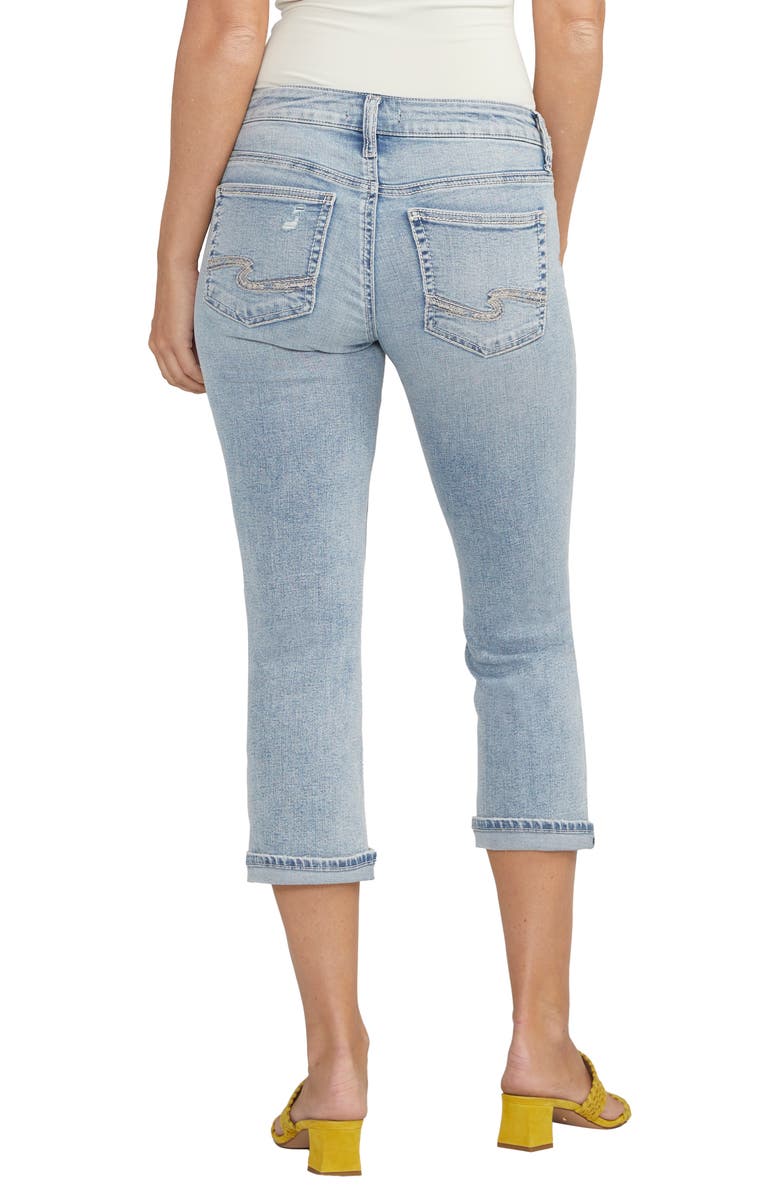 Silver Jeans Co. Britt Curvy Low Rise Capri Jeans, Alternate, color, 