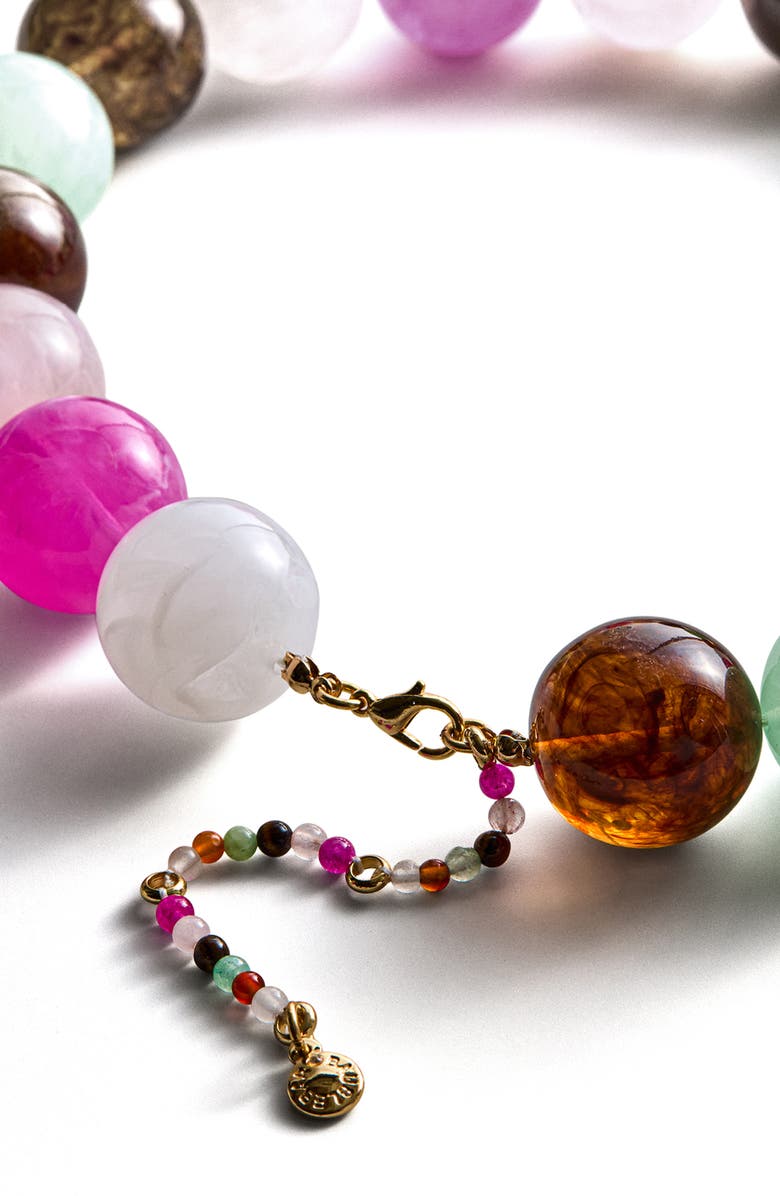 BaubleBar Jane Beaded Necklace, Alternate, color, Bright Multi Pink