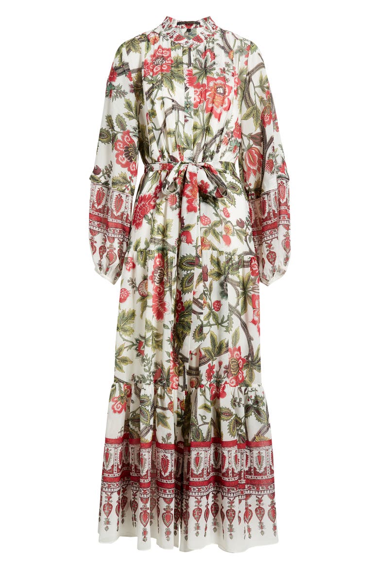 Lana Floral Print Long Sleeve Dress, Alternate, color, IVORY MULTI