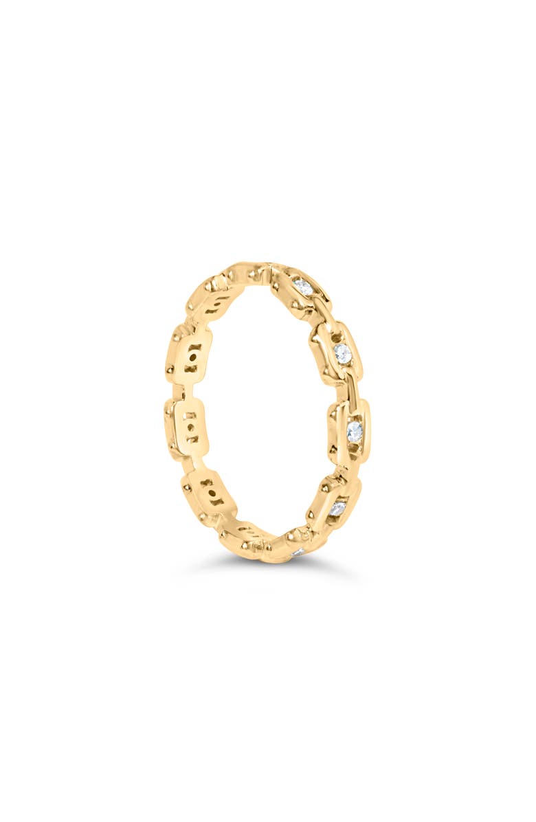 Haus of Brilliance 10K Yellow Gold 1/10 Cttw Diamond Paperclip Style Link Band Ring, Alternate, color, Yellow