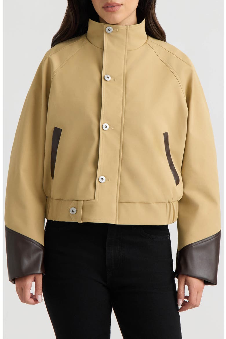 Blouson Bomber Jacket, Main, color, WOOD ASH