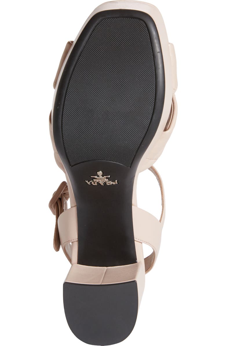 Prada Diagram Quilted Leather Platform Sandal, Alternate, color, Light Pink